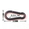Venta al por mayor del fabricante 5 cm No. 5 Hebillas de Carga Negras para Electroforesis con Forma de Calabaza Mosquetón Portátil para Acampar al Aire Libre