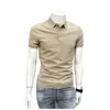 Top Masculino Simples e Versátil de Verão Novo com Gola e Manga Curta, Camisa Polo Masculina Versátil Confortável Slim Fit de Manga Meia-Manga