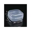 Tapón de Oído de Plástico Mini Caja Cuadrada de PP Almacenamiento Joyería Gancho de Pesca Componente Caja Organizadora Compartimento Único con Tapa Caja Transparente