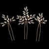 Joyería Poética Tocados de Novia Set de Tres Piezas Broche de Perlas Europeo y Americano AliExpress Transfronterizo Caliente Cabello Perla Hecha a Mano