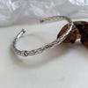 Pulsera geométrica abierta de plata de ley 925 para mujer, diseño de alta gama, ligero, de lujo, simple, nuevo estilo 2021