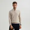 Nuevo Suéter de Punto Trenzado con Cuello Alto Estilo Old Money Americano para Hombre Otoño/Invierno 2026 Suéter de Lana de Punto Casual para Hombre