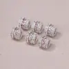 Cuentas de cubo de circón incrustadas en oro de 18 quilates para pulsera de ruedas DIY, collar, accesorios de joyería hechos a mano con cuentas, venta al por mayor