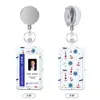 Porta Credencial de Trabajo con Protección UV, Correa para el Cuello, Clip Retráctil, Identificación de Empleado, Etiqueta de Nombre, Porta Tarjeta de Autobús, Credencial de Fábrica, Tarjeta de Comida
