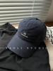 Gorra de béisbol bordada de American Street para mujer, de algodón lavado, con cabeza grande, alero curvo pequeño y parasol, sencilla, para hombre.