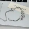 Pulseira de Renda em Camadas com Flor Vazada para Mulheres Estilo Ins Gentil Elegante Doce Versátil Exquisita Joia de Alta Qualidade