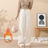Pantalones de chenilla de cintura alta, adelgazantes, fluidos, de corte holgado, nueva colección otoño 2026, estilo elegante, cálidos y cómodos, pantalones casuales de pierna estrecha