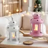 Luz de encontro em poesia castiçal de ferro spray cor retro vento lâmpada lanterna ornamentos castiçal portátil atacado
