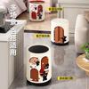 Cubo de basura con tapa para cocina, inodoro, sala de estar, baño, color sólido, 2024