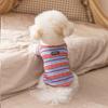 Suéter Caliente de Dos Piernas Rayado de Oso Lindo para Otoño e Invierno Ropa Navideña de Año Nuevo para Perros y Gatos Pequeños y Medianos