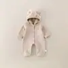 Mono para Bebé de Invierno y Otoño Ropa de Abrigo para Recién Nacidos Caliente para Salidas con Bebé Body con Capucha Pelele para Bebé
