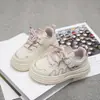 Zapatillas para niñas, nueva colección primavera/otoño 2026, zapatillas deportivas de velcro para niños, zapatillas blancas transpirables y cómodas