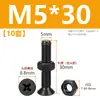 Tornillos de acero inoxidable 304 negros de cabeza avellanada en cruz juego de dos piezas tornillos de máquina de cabeza plana y tuercas M2M3M4M5M6M8