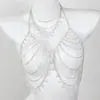 Joyería Popular Transfronteriza Cadena para el Cuerpo de Bikini Sexy con Pedrería y Perlas Conjunto para Vacaciones en la Playa