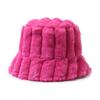 Sombrero de pescador a rayas para mujer, otoño e invierno, nicho de red roja del mismo estilo, borde pequeño en color sólido, grueso, cálido, resistente al viento, sombrero de lavabo que combina con todo.