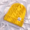 Gorro de Punto Clásico Otoño e Invierno Gorro Protector de Orejas Lindo Gorro Moldeador de Rostro para Mujeres con Gran Circunferencia de Cabeza Color Caramelo de Moda