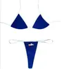 Nuevo Bikini de Dos Piezas Estilo Retro Europeo y Americano Bloque de Color Atado Estilo Chica Caliente para Vacaciones en la Playa