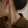 Pendientes con hebilla distintiva para oreja, diseño de hueso de oreja, estilo elegante y sencillo, estilo retro de Hong Kong, joyería para orejas 2023, nueva moda