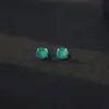 Pendientes de Plata Pura S999 con Circonita de Corte Fuego Artificial Brillante Color Dopamina Diseño Suave Único Pendientes al por Mayor