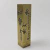 Fornalha Vertical Retangular de Metal Bronzeado com Sutra do Coração Fornalha de Incenso Doméstica para Interior de Bambu Ornato de Fornalha de Incenso Antiga