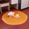 Tapete Peludo Tapete de Lã Sintética Tapete Redondo Capacho Branco Sala de Estar Quarto Janela de Canto Europeia Cobertor Dropshipping