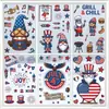4 de Julio Día de la Independencia Americana Enano Águila Calva Pegatina Electrostática Ventana de Vidrio Decoraciones de Atmósfera Festiva