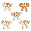 Pingente Pequeno de Laço Esmaltado Colorido Estilo Coreano Estilo Ins Joias Colar Pulseira Brincos Materiais DIY Multicor U104