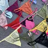 Ropa Interior Sexy Sin Costuras de Seda de Hielo Europea y Americana para Mujer Algodón Puro en la Entrepierna Borde de Encaje Tanga Triangular Caliente de Cintura Baja con Cordones