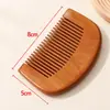 Peine de Madera de Durazno Natural Puede Imprimir LOGOTIPO Peine de Madera Portátil para el Hogar Selección Transfronteriza Peine Masajeador Peine Tallado de Madera de Durazno