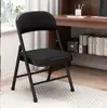 Silla plegable para uso doméstico, diseño simple, adecuada para dormitorios universitarios, silla de computadora, portátil para conferencias, silla de oficina con respaldo, silla de comedor para dormitorio, taburete
