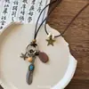 Nuevo Collar Largo de Plumas Estilo Zen Chino para Mujer, Cadena de Suéter Apilada Estilo Étnico Retro, Nuevos Accesorios Bohemios