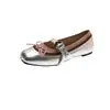Mocassins Wind de Salto Baixo Chic Francês Boca Rasa Novo Laço Borboleta 2026 Tira com Fivela Mary Janes Sapatos Femininos Bico Quadrado Ballet