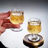 Harmony House Cristal Grabado Retro Creativo Mini Copa de Vino de Fruta Exquisita Copa Alta para Licor Copa Pequeña de Vino Una Taza