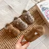 Zapatos de cuero estilo Birkenstock para bebé, zapatos para niños pequeños, nuevo modelo primavera/otoño para niñas de 1 a 3 años, diseño floral, suela suave, cómodos zapatos para niños