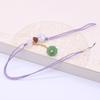 Llavero de cuerda trenzada hecho a mano, borla colgante para bolso de mujer, cuerda de jade con asa, colgante para coche, borla