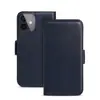 Nueva Funda de Cuero Tipo Flip para iPhone 13 Transfronteriza Funda de Teléfono Simple de Negocios Hecha a Mano con Porta Tarjetas