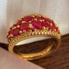 Anillo Falso Paloma Rubí Rojo