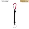En stock al por mayor cuerda de mano perdida grande longitud total 18CM negro pinzas de pesca con señuelo tijeras accesorios cuerda anti-pérdida cordón de TPU