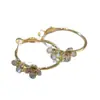 Pendientes de Aro de Pétalos Simples Personalizados de Estilo Nuevo de Verano para Mujer, Estilo de Nicho, Lujo Ligero, Diseño Versátil, Pendientes