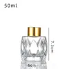 Frasco de aromaterapia de vidro de 100ml, frasco dispensador de óleo essencial de perfume sem chama de alta qualidade, frasco de vidro de aromaterapia redondo para carro
