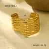 Nuevo Pulsera Ancha Ajustable de Acero de Titanio Estilo Europeo y Americano con Diseño Cóncavo-Convexo, Joyería Única y Audaz de Acero Inoxidable al por Mayor