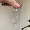 Pulsera de Trébol de Cuatro Hojas Gris Azul Popular Atmósfera Fresca de Xiaohongshu Collar Versátil de Gama Alta Dropshipping