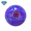Huagang Gema de Piedra Semiperforada Esférica Ópalo Imitación Ópalo Piedra Gema Piedra Suelta Cuentas Redondas Sintéticas Artificiales Ópalo Azul Op51