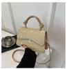 2026 Nova Bolsa Quadrada Pequena Elegante de Ombro Único Tendência Simples Moda Feminina Bolsa Estética Casual Personalidade Bolsa Transversal