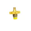 Válvula de inflação de cartucho de gás para fogareiro de cassete externo, conector de latão de preenchimento duplo, adaptador de cabeça de conversão para fogareiro de acampamento, acessórios para fogareiro