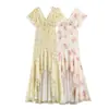 Atacado de roupas femininas transfronteiriço 2026 novo vestido longo floral de renda francesa com decote V justo ao corpo saia bodycon