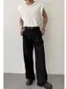 Chaleco de Marca Americana de Moda con Hombreras, Color Sólido, Camiseta sin Mangas Casual Holgada Ins para Mostrar Músculos de Verano para Hombre