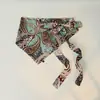 25 Bufandas Triangulares Nuevas con Cordones Estampado de Anacardo Leopardo Cortina de Asiento Accesorios de Pañuelo para la Cabeza Estilo Coreano Chal Retro para Mujer