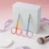 Tijeras de Belleza Domésticas Personalizadas de Color Degradado con Puntas Afiladas, Tijeras de Acero Inoxidable para Recortar Cejas, Tijeras de Maquillaje Portátiles Afiladas con Pintura en Spray
