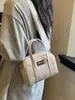 Bolsa Boston Nova Estilo 2026 Transfronteiriça para Mulheres, Bolsa de Pano para Bowling Moda Simples Retrô, Bolsa de Ombro Único Transversal